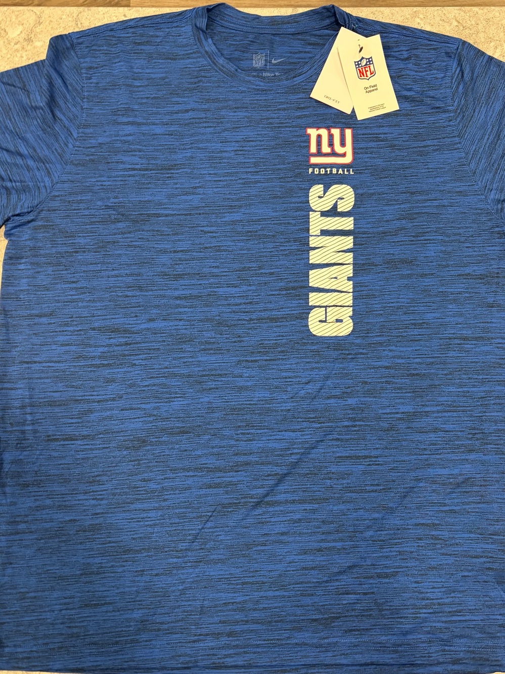 New York Giants Nike On-Field Apparel Blue Short-Sleeve T-Shirt NWT-XXL